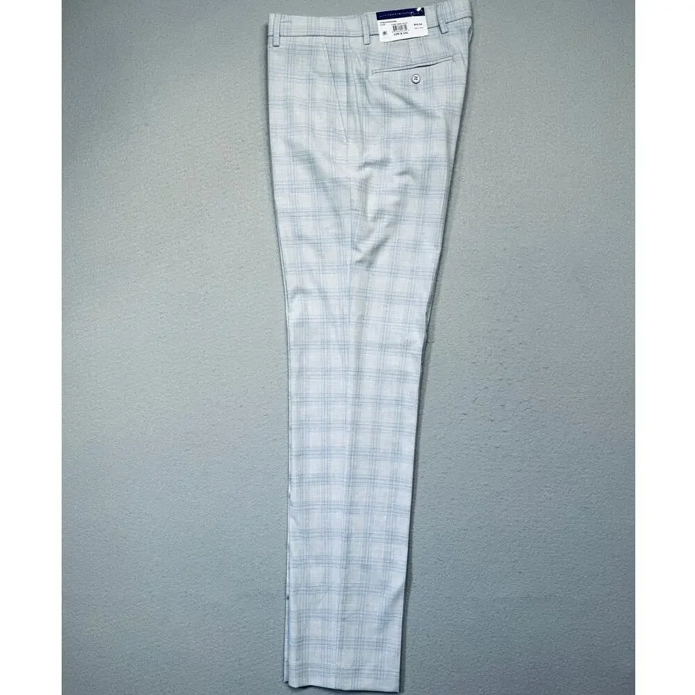 Tommy Hilfiger Mens Modern Fit Light Grey Dress Pant Light gray 32X34 $95